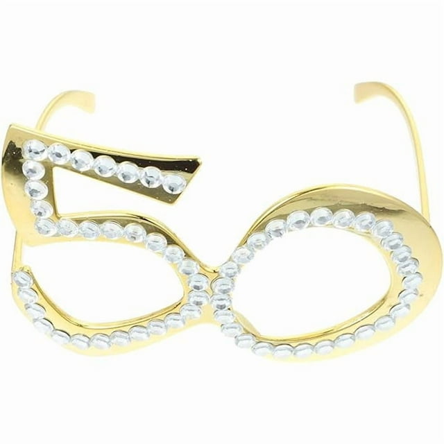 wonima44 1 Pair Birthday Glasses 50th Birthday Sunglasses Birthday Photo Booth Props Funny Costume Eyeglasses