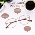 thumbnail image 4 of Gafas de bloqueo de luz azul OPTOFENDY Metal Square UV400, 4 of 7