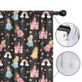 thumbnail image 4 of Blackout Kids Curtains,Princess and Castle Black Pattern Children's Insulated Curtains Set Of 2,Bedroom Essentials,Toddler Room Decor 52"x84", 4 of 5
