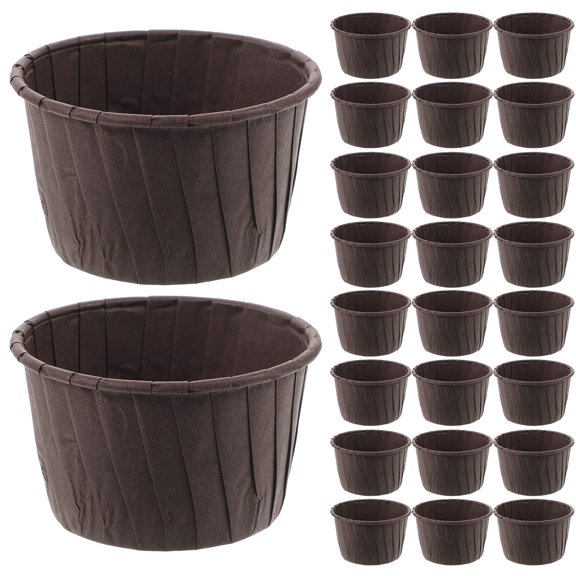 PTOOTP Brown Muffin Cup Baking Liners, Food-Grade Paper, Non-Stick, 50 Count, Perfect for and Muffins