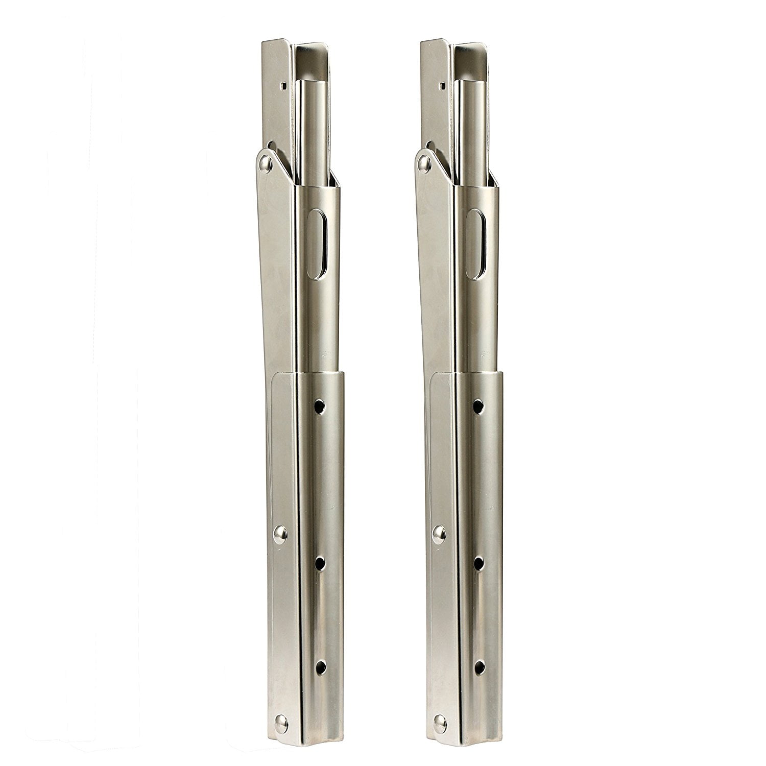 2 Pcs Heavy Duty Stainless Steel Folding Shelf Bench Table Bracket Max Load 660lb 300kg Long Release Arm Automatically Locks When