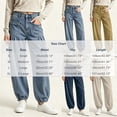 thumbnail image 3 of Miqool Cargo Jean Joggers for Women High Waisted Drawstring Elastic Waist Stretch Denim Pants with Pockets, 3 of 7