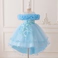 thumbnail image 4 of Ruyang Dresses for Teen Girls Flowy Embroidery Cold Shoulder Multi Layered Tulle Tutu Dresses Summer Princess Birthday Party Dresses, 4 of 9