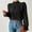 Black, variant on Workout Tops for Women Loose Fit Beige Blouse Lace High Neck Solid Long Sleeve Pleated Fall Tops Trendy