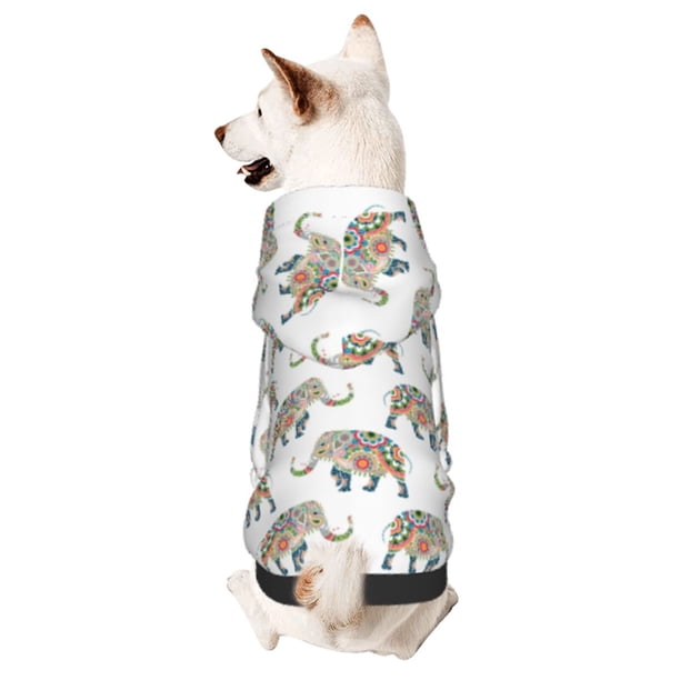 Balery Indian Elephant Sudadera con Capucha para Perros Pequeños – Ropa para Mascotas, Disfraz para Perros y Gatos, Ideal para Fiestas y Cosplay-Small
