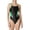 Black, variant on Women's Edge Splice One-Piece Swimsuit (Black/Blue, 28)