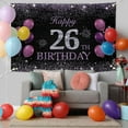 thumbnail image 4 of Happy 26th Birthday Banner,  Happy Birthday Party Decorations, Birthday Supplies Backdrop Décor, 5.9 X 3.6 Ft, 4 of 6