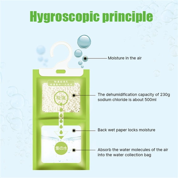 Interior Dehumidifier Desiccant Storage Bags for Damp Spaces 230g Absorbing Solution for Your Wardrobe and Home Organization Needs