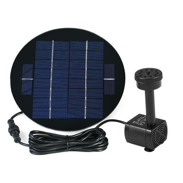 Decdeal 9V 3W Panel solar Fuente de energía solar Kit de bomba de agua sumergible sin escobillas para pájaro