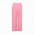 thumbnail image 4 of kpoplk Girls Oversized Wide Leg Sweatpants Drawstring Kids Baggy Straight Leg Track Pants Casual Plain Pockets Joggers(Pink,9-10 Y), 4 of 5