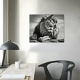 thumbnail image 3 of ONETECH YP0950 Lion Wall Art Brown in Black and White Canvas Wall Art Framed Animal Canvas Prints Painting Pictures Ready to Hang for Living Room Bedroom Kitchen Home and Office Wall Decor, 3 of 4