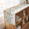 thumbnail image 6 of Table Runners 90 Inches Long Dress Scarves, Pink Green Spring Farmhouse Coffee/Dining/Kitchen Table Runner for Living Room, Floral Eucalyptus Leaves Watercolor Plant 13x90 Inch, 6 of 9