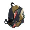 thumbnail image 2 of FORMRS School Backpack with Front Zippered Pocket 12" Student Travel Daypack, Green Geometric, 2 of 6