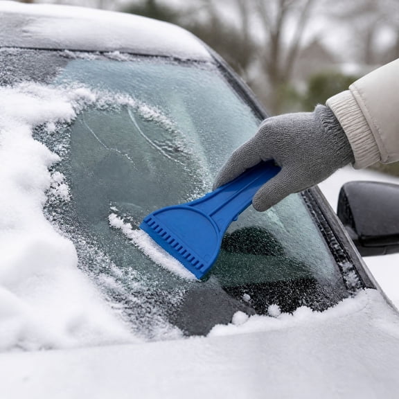 Automotive Ice Scraper for Heavy Duty Use, Ergonomic Handle, Durable Material, Winter Car Accessories, 8×4 in