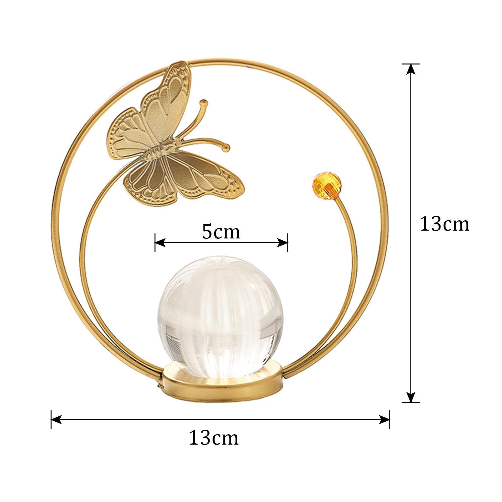 Fiocias Toilet Paper Holder Paper Towel Holder Countertop Kitchen Roll Holders Crystal Ball Statue Iron Material Stable Base Suitable for Kitchen Li