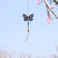 thumbnail image 1 of Colgante de cristal con carillón de viento de mariposacuentas de coloresdecoración colgante (B) Wdftyju Para estrenar, 1 of 9
