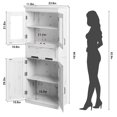 thumbnail image 4 of Ataucjin Bathroom Cabinet, Tall Kitchen Pantry Cabinet with Doors and Adjustable Shelf, Freestanding Floor Storage Cabinet for Living Room, Laundry Room, Home Office, 4 of 7