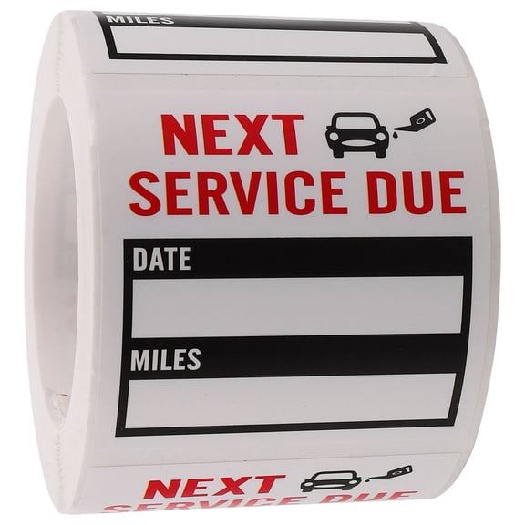 HONMEET Oil Change Sticker Black Adhesive Service Reminder Label for Car Maintenance and Next Service