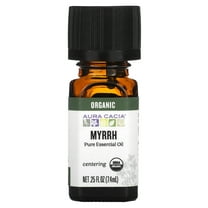 Pure Essential Oil, Organic Myrrh, 0.25 fl oz (7.4 ml), Aura Cacia
