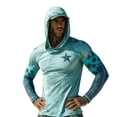 thumbnail image 3 of JPVDPA Mens UPF 50+ Fishing Shirts Sun Protection Hoodie American Flag Long Sleeve UV Hiking Shirt Quick Dry SPF Rash Guard Sky Blue XXL, 3 of 6