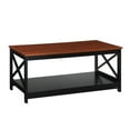 thumbnail image 4 of Convenience Concepts Oxford Coffee Table with Shelf, Cherry/Black, 4 of 6