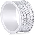 thumbnail image 1 of Micro Set Bande de Zircone Cubique sur Anneau d'Argent, 1 of 2