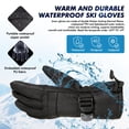 thumbnail image 5 of Guantes de esquí Pnosnesy, cálidos, impermeables y transpirables para adultos y niños, 5 of 5