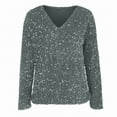 thumbnail image 5 of ZJXFGS Holiday Tops For Women Dressy Womens Long Sleeve Shirts Women'S Clothing Sequin Blouse Fashion Clothing Glitter Top Sparkly Tops For Women Gray S, 5 of 9