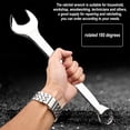 thumbnail image 2 of 8 Pieces Ratchet Wrenches Metric 180 Degree Rotatable Workshop Ratcheting Spanner Woodworking Portable Household Hand Tool, 2 of 9