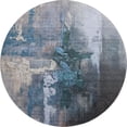thumbnail image 2 of Addison Rugs Mayfield Premium Machine Washable Transitional Abstract Blue Round Rug, 8' x 8', 2 of 6