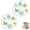 Blue-2pcs, variant on Pressed Dried Flower Resin Coaster, with Real Preserved Floral & Gold Flakes, Waterproof Heat Resistant Table Decor Coasters for Mugs, Cups