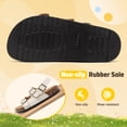 thumbnail image 5 of Lezzglt Kids Toddler Sandals with Cork Footbed, Non-Slip Slides for Boys Girls Double Buckle Slippers with Adjustable Back Strap, Comfort Water-Resistant Shoes, 5 of 7