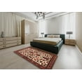 thumbnail image 5 of Ahgly Company Machine Washable Indoor Square Traditional Saffron Red Area Rugs, 4' Square, 5 of 7