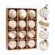 thumbnail image 2 of Juego de Doce Bolas Navideñas Flocadas de 8 Cm para Colgar, de Plástico Brillante, para Árbol de Navidad., 2 of 6