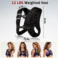 thumbnail image 2 of 12 lb Weight Vest for Women & Men, Adjustable Buckle, Comfortable & Durable Rucking Weighted Vest for Walking, Running & Strength Training, 2 of 7