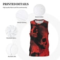 thumbnail image 3 of Xecao Red And Black Abstract Skull print basketball shirt for both men and women, a unisex basketball jersey perfect for theme parties-4X-Large, 3 of 6