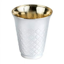 Decor Diamond Silver wine Kiddush Cup with Saucers 5.5oz., Perfect for Passover & All Jewish Celebrations: 500 Cups