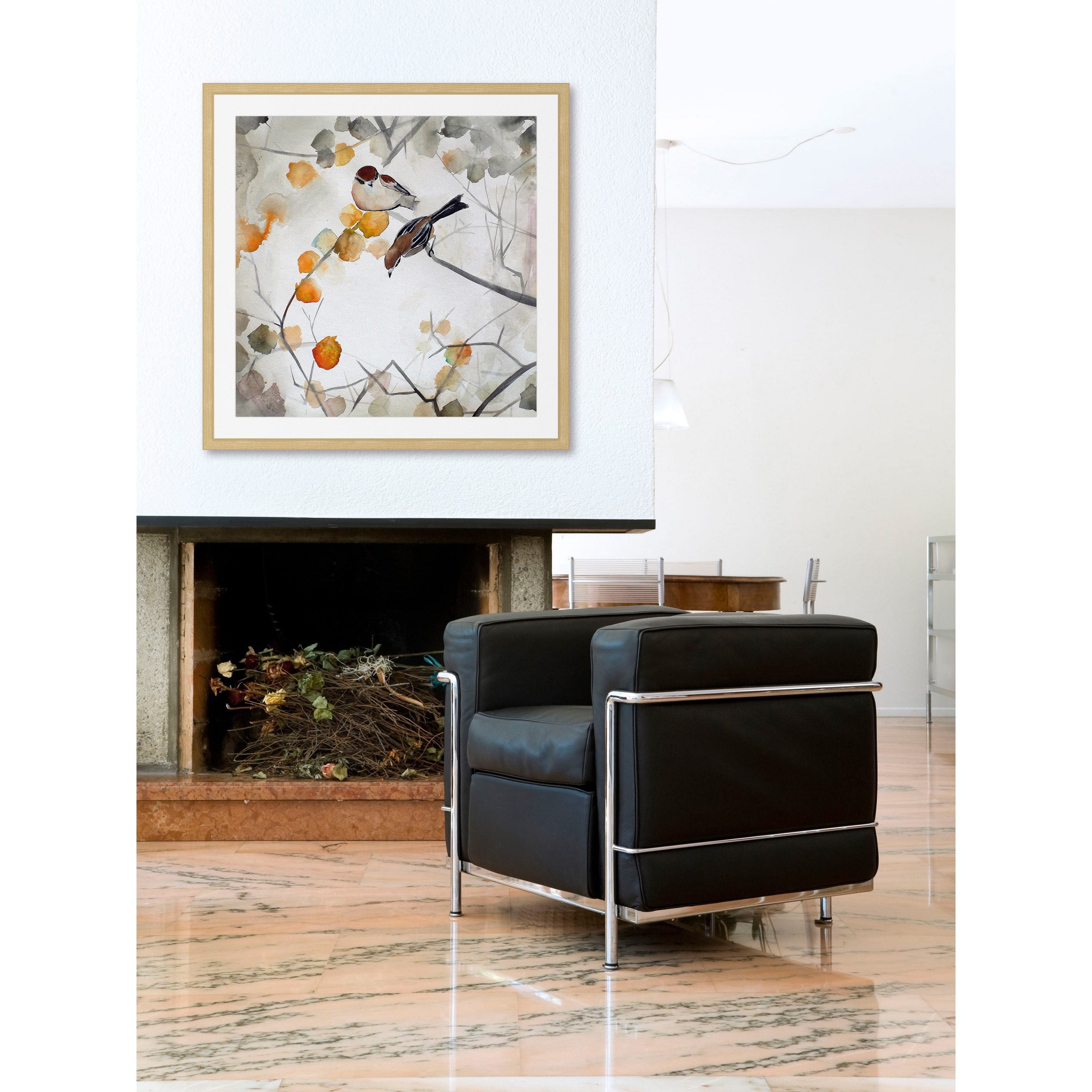 "Fall Birds" Framed Painting Print
