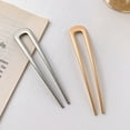 thumbnail image 4 of Opvise French Style Hair Stick U-Shaped Large Hair Clip Thick Long Hair Metal Hairpin Decorative Secure Hold Bun Holder Red, 4 of 8