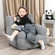thumbnail image 4 of Puf MOMCAYWEX para niños con oso de peluche, color gris, 4 of 6
