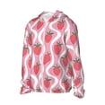 thumbnail image 2 of Daiia Strawberries UPF 50+ Sun Protection Hoodie Jacket Lightweight Long Sleeve Sun Shirt for Women Men with Pocket Hiking Outdoor-XX-Large, 2 of 9
