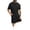 Black_006, variant on Domuza Mens Short Sets Outfits 2 Piece Summer Outfits T-Shirt Shorts Set Drawstring Short Sleeve Tracksuit Black XL