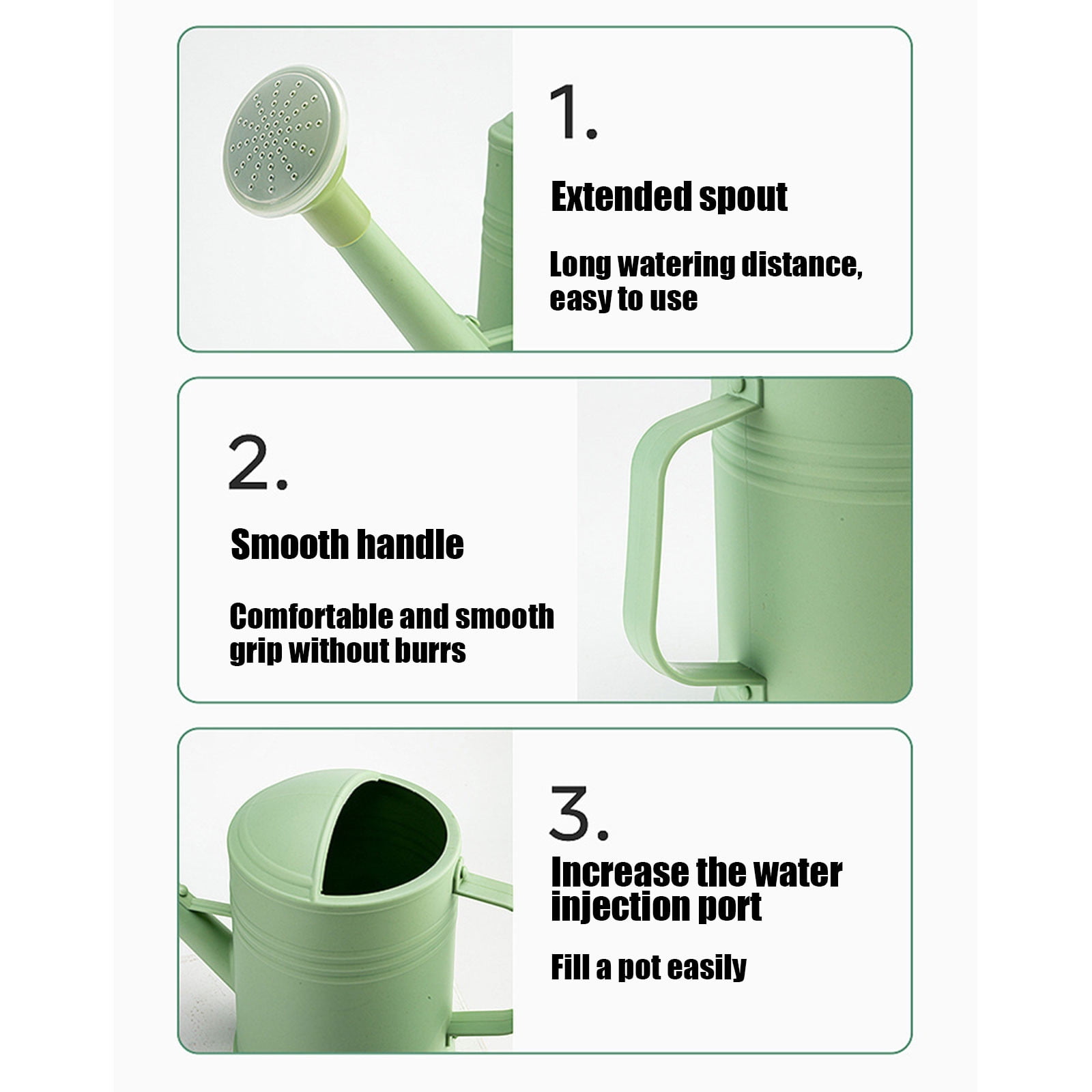 Nkmbld Watering Can Outdoor Large Capacity Gardening Patio Watering Long Spout Watering Can 2L, Garden Watering Can for Indoor & Outdoor Plants
