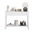 thumbnail image 3 of 29.53" Tall Console Table with Drawers, Narrow Wood Accent Sofa Behind Couch Entryway Table with Storage Shelf for Front Hall, Hallway, Living Room, 3 of 7