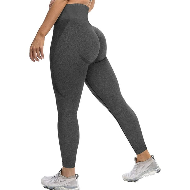 Women's Seamless Leggings High Waist Smile Contour Workout Yoga Pants Butt  Lift Tummy Control Tights 