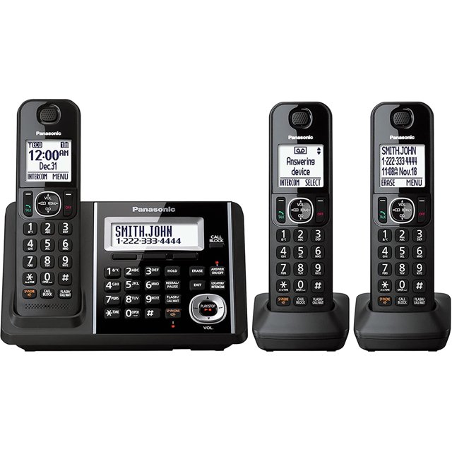 Teléfono Inalámbrico Monitor de bebé 3 auriculares Panasonic Panasonic KX-TGF343CB Reacondicionado