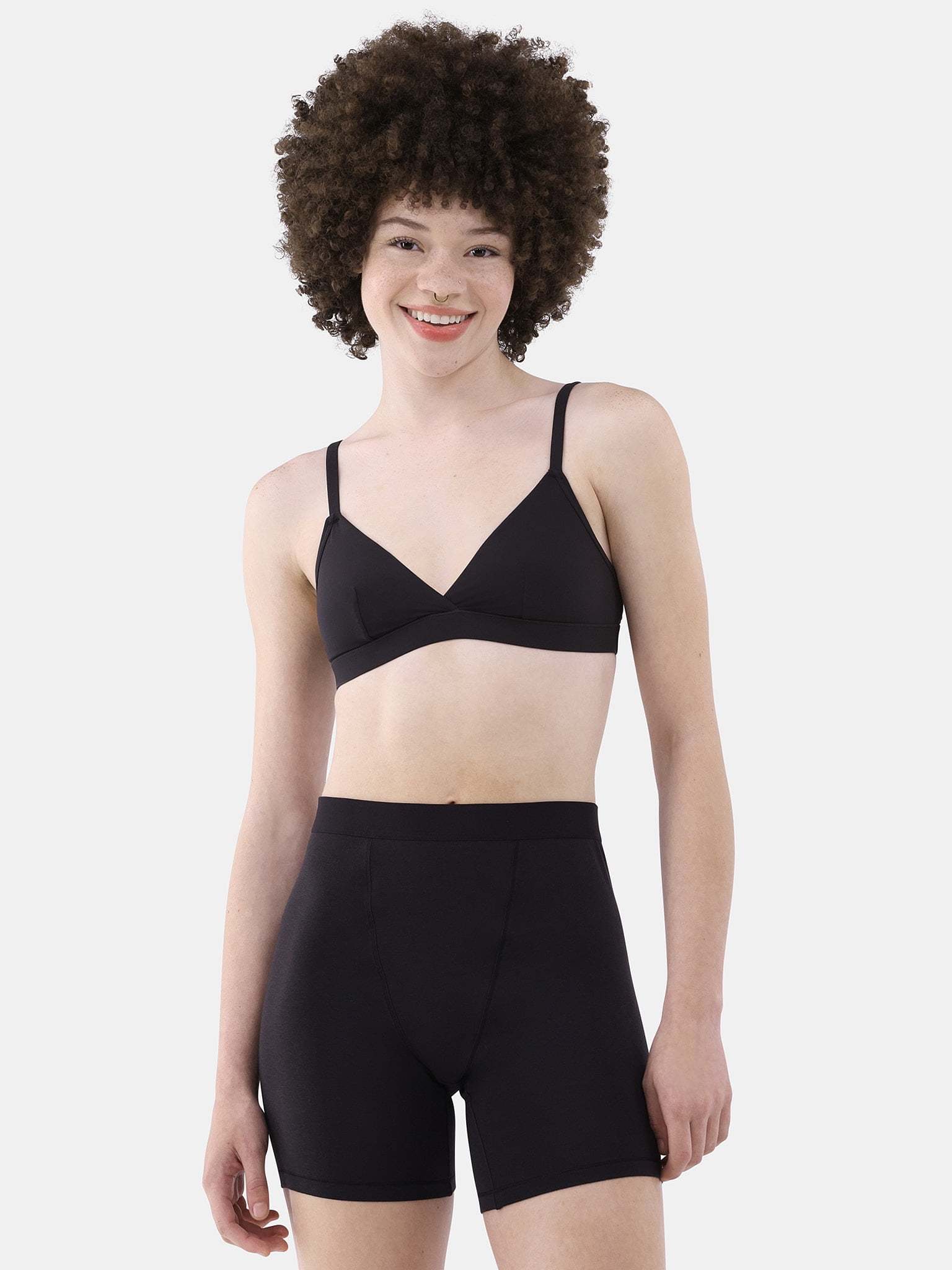 No Boundaries Fit Stretch Triangle Bralette, Women's XS-3XL