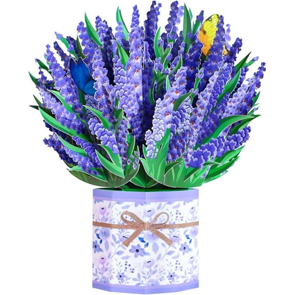 Flower Bouquet Pop Up Card, Flower 3D Greeting Card for Any Occasion, Birthday, Mother's Day, Anniversary, Valentines Day, Foldable Flower Cards for Mother or Loved Ones