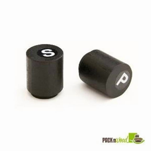 Black Bamboo Mini Salt & Pepper Set - 0.75 in.