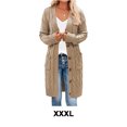 thumbnail image 4 of relayinert Cardigan Respirant et Absorbant la Sueur Décontracté pour Femmes Polyester Couture Fine Large Kaki 3TG, 4 of 6